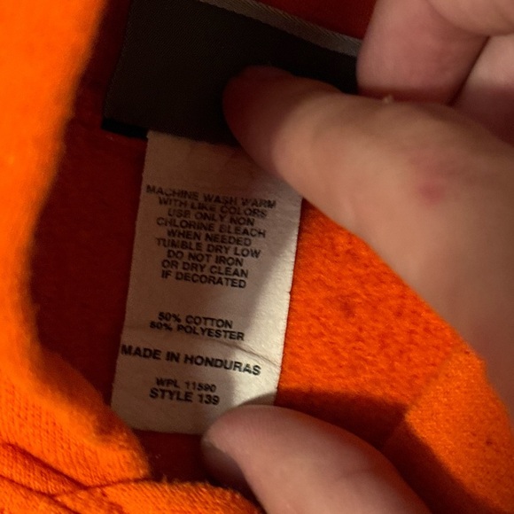 vintage boise state sweatshirt Hoodie Small Orange MV Sports NWOT Broncos - Picture 9 of 13